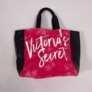 NWT Victoria’s Secret Pink and Black Open Large Tote Bag